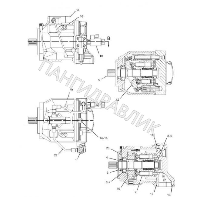 Гидравлический насос CAT 267-2755 Caterpillar 420E, 430E, 442E, 434E, 432E