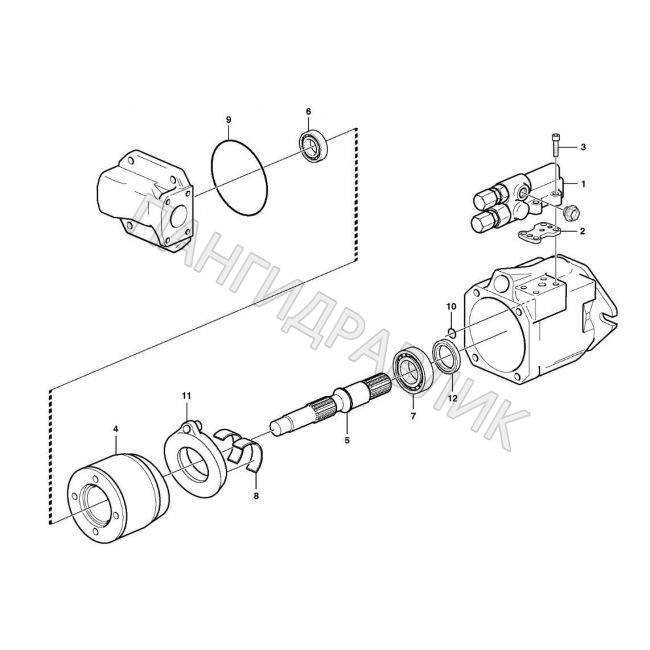 Гидравлический насос VOE 15020161 VOLVO A40F, A35D, A40D, A30F
