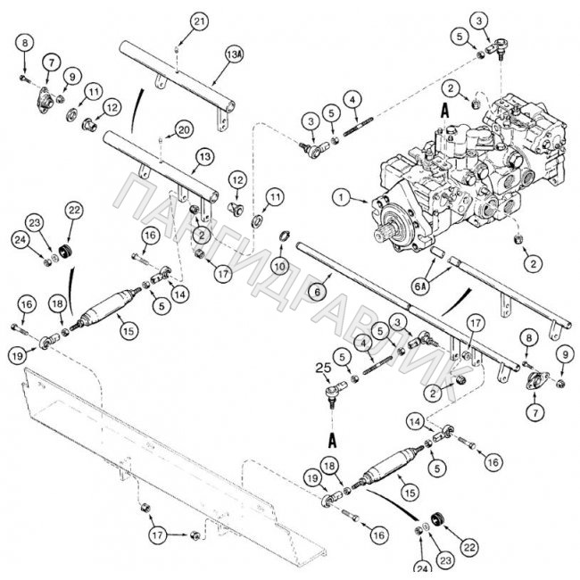 Гидравлический насос Case 388795A1, 127931A2, 127931A1, H673333 For CASE 1840 SKID STEER