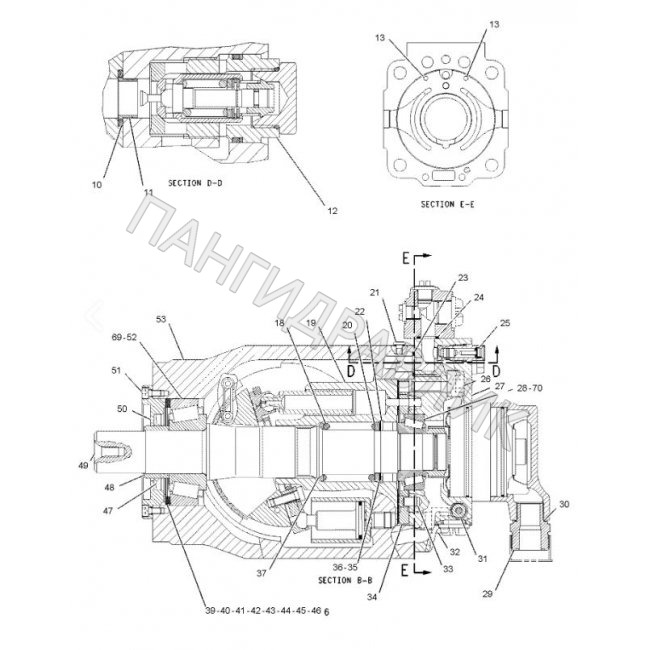 Гидравлический насос CAT 155-9925 (CAT 155-9915) Pump GP-PISTON Linde BPV100-01R