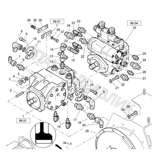 Гидравлический насос BOMAG 05810125 (05817036) TRAVEL PUMP