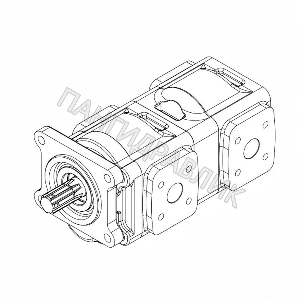 Гидронасос GHD1-32/32R-B01D20-SS11S11/S11S11-NP.V1H4