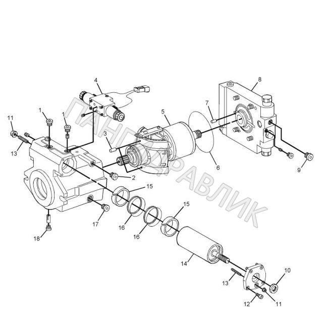 Гидравлический насос CAT 187-3098 Caterpillar CB-434D