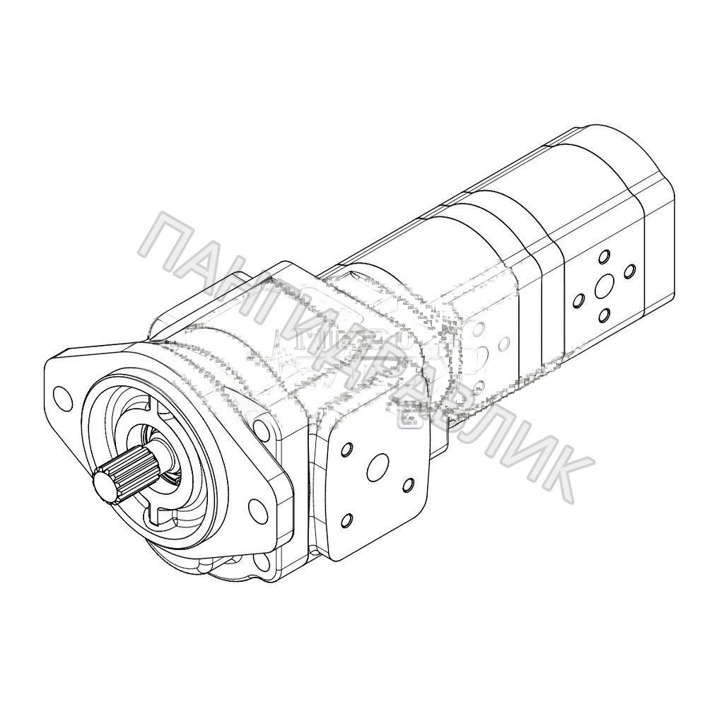 Гидронасос GHD1-28/T3-10/10R-S03D13-SS11S11/K07K07/K07K07